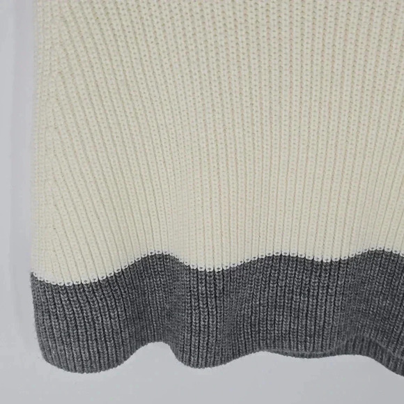 {Thakoon} By Design Nation Ribbed Mocneck Caplet in English Lace/Grey - L/XL - Picture 5 of 10